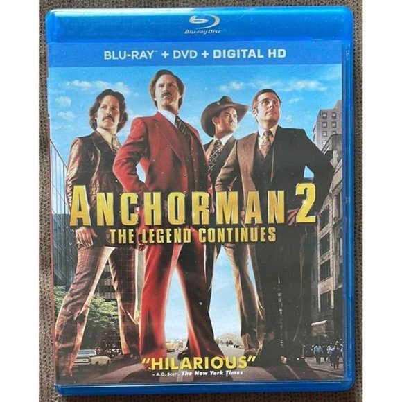 Anchorman 2: The Legend Continues Blu-ray / DVD Rated R Version - No Digital - Picture 1 of 8